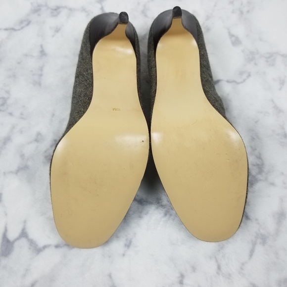 Ann Marino Brown Tweed Fabric 3.5" heels size 10 - Picture 5 of 7
